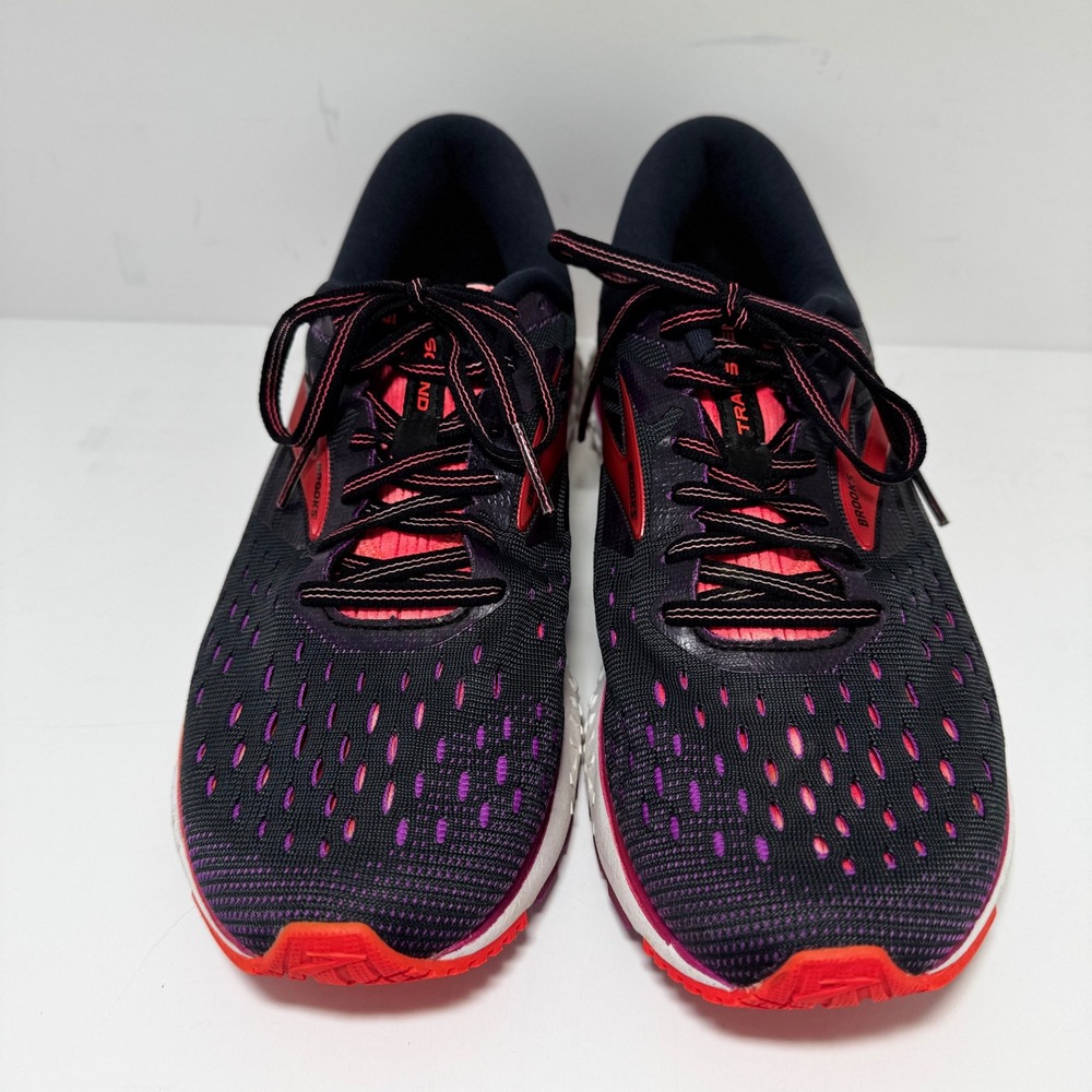 Brooks Transcend 6 Womens Running Shoes Black Pink Purple 1202871B080 Size 9.5